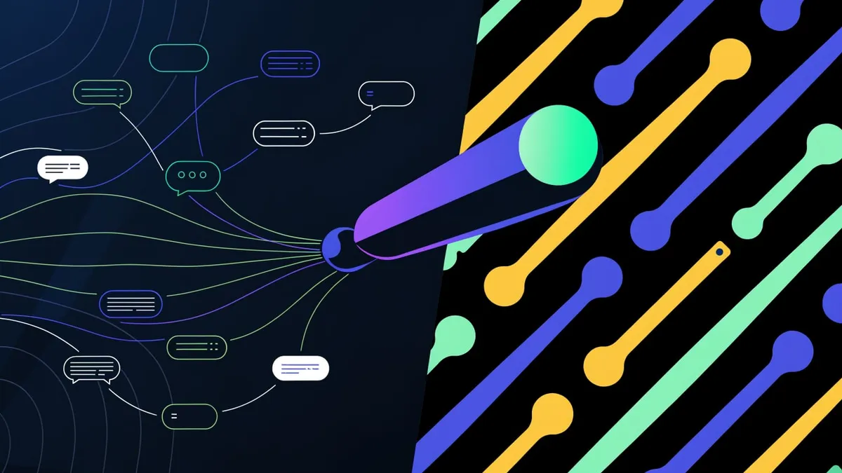 A grid of Google Workspace app icons connected by thin lines converging on a single glowing spark icon.